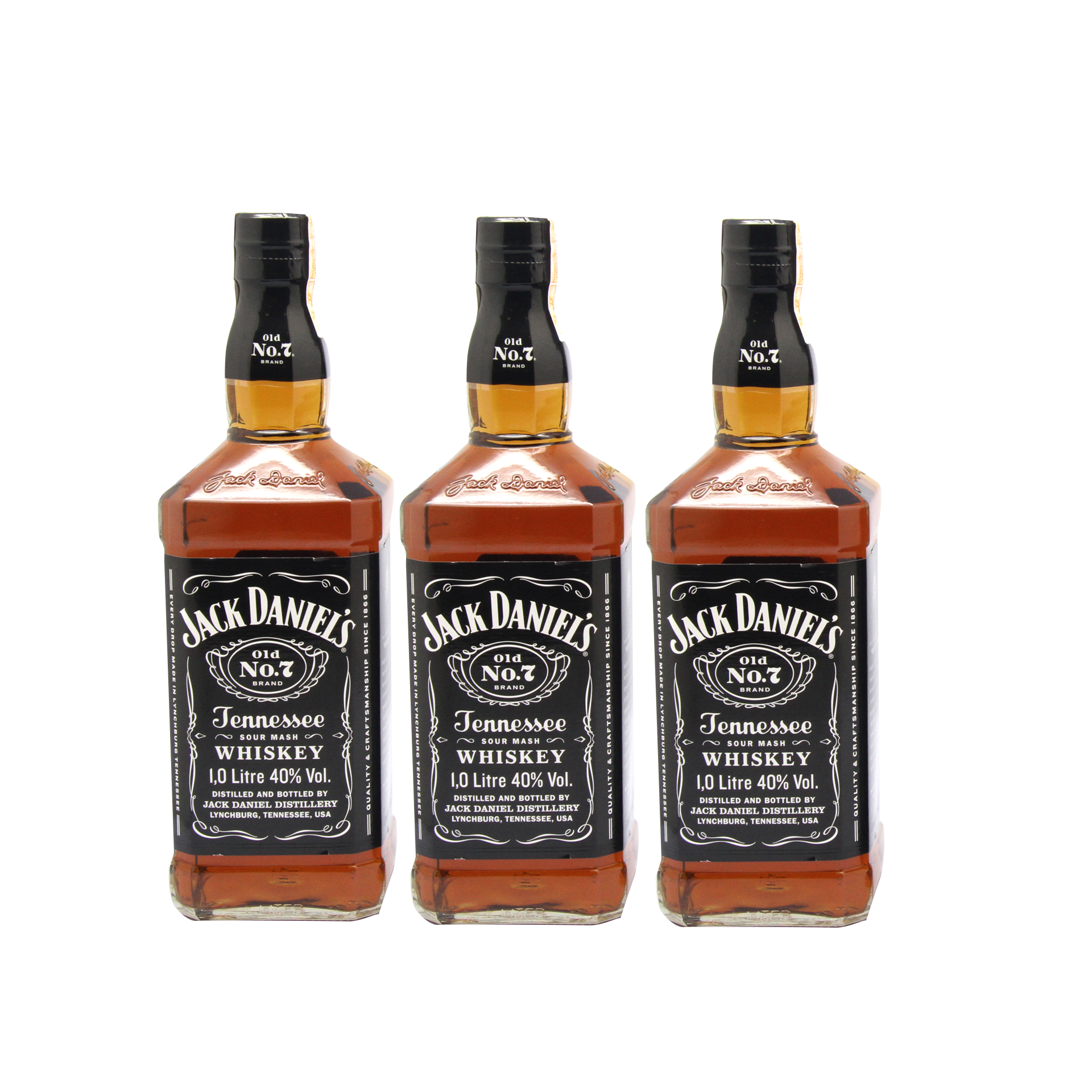 Jack Daniel's Old No. 7 Tennessee Sour Mash Whiskey Pack of 3